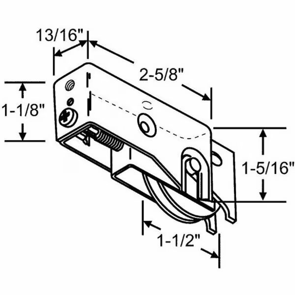 Patio Door Roller Assembly, Strybuc, Mfr#: 9-260